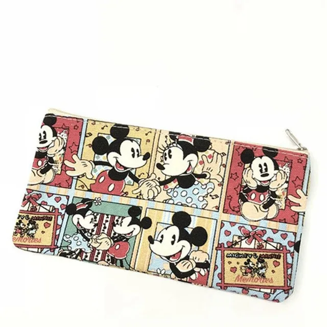 8 Disney милый мультфильм Микки Ститч шаблон кошелек повседневное студенческий карандаш девушка Холщовая Сумка для хранения мелочей женская косметичка - Цвет: 8