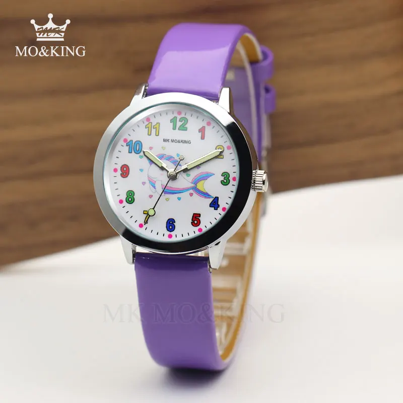 Роскошные детские часы mk для мальчиков и девочек цветные развивающие милые