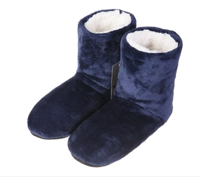 inside white - blue Mntrerm/Новинка; зимние плюшевые тапочки; мужские домашние тапочки; botas; модная теплая обувь; мужские осенние тапочки; домашняя обувь; большие размеры; Лидер продаж - Цвет: inside white - blue
