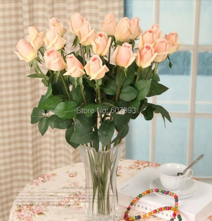 Искусственный цветок свадебное украшение для дома букет невесты роза на День