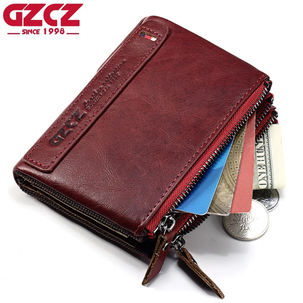 GZCZ, модный красный женский кошелек, роскошный бренд, кошелек для монет, натуральная кожа, для женщин, Walet Mini Portomonee, сумка для денег, женский кошелек