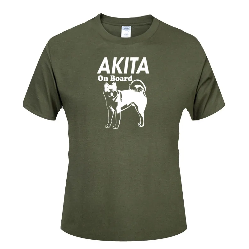 Бесплатная доставка модная мужская футболка Akita dog с коротким рукавом мужские