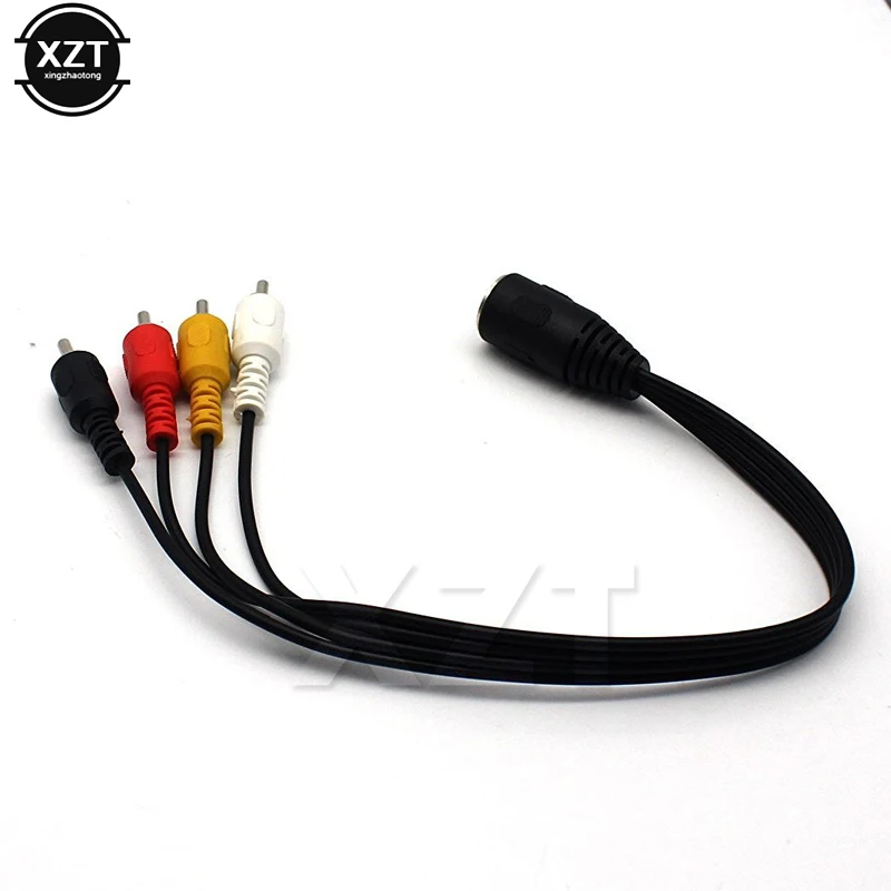 Новейший 5 контактный разъем мама Din на 4 х RCA папа аудиокабель 0 3 м|5 pin din plugs|plug dindin |