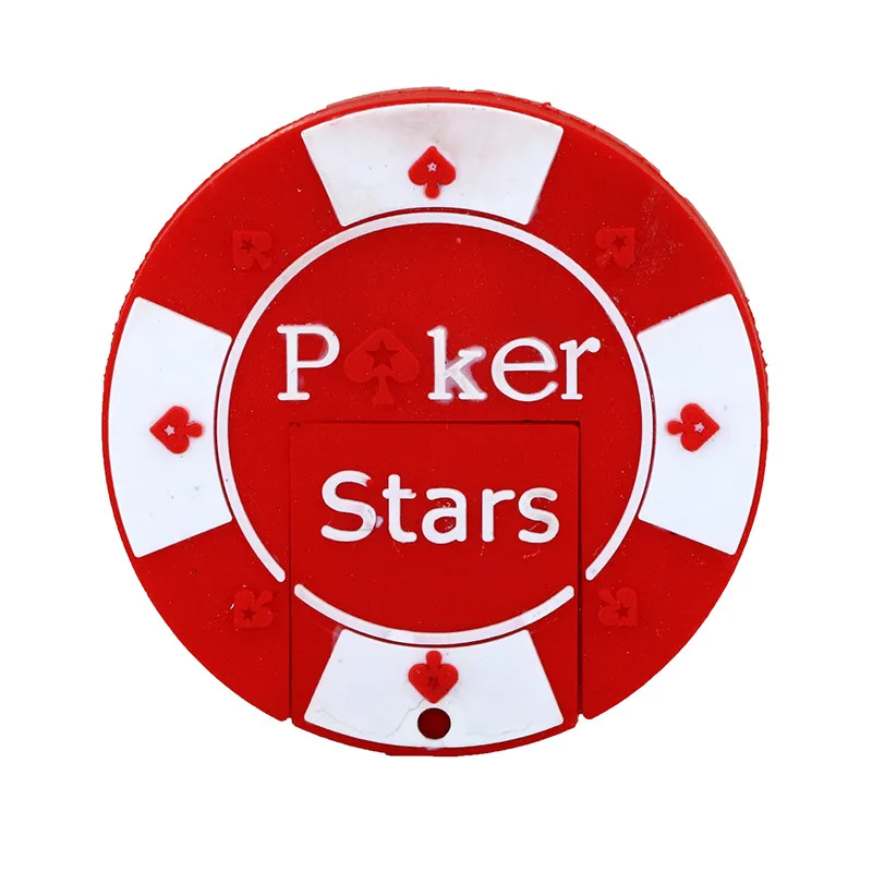 Забавная игра, USB флеш-накопитель, 4 ГБ, 8 ГБ, 16 ГБ, 32 ГБ, 64 ГБ, Poker Stars, флеш-диск USB 2,0, диск памяти, внешний накопитель - Цвет: Красный