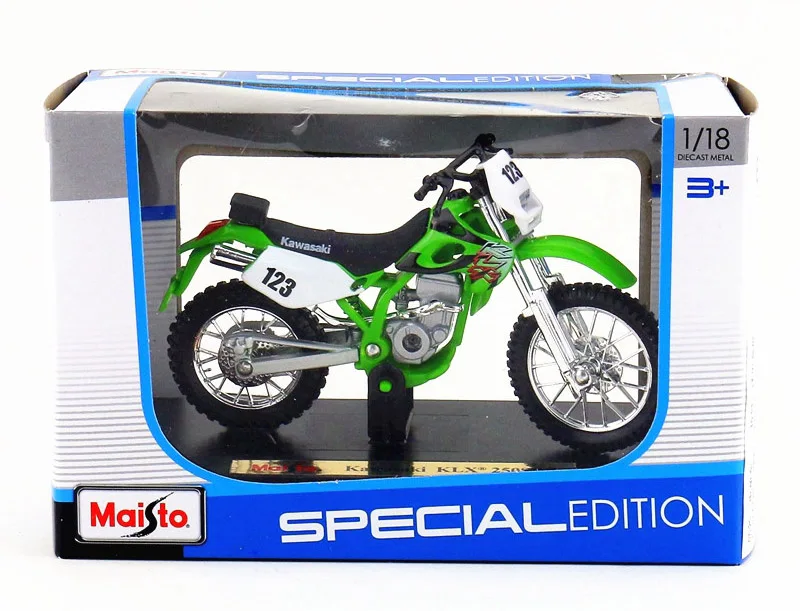Maisto 1:18 игрушечный мотоцикл имитация мотоцикла из сплава KLX250SR модели мотоцикла детские игрушки