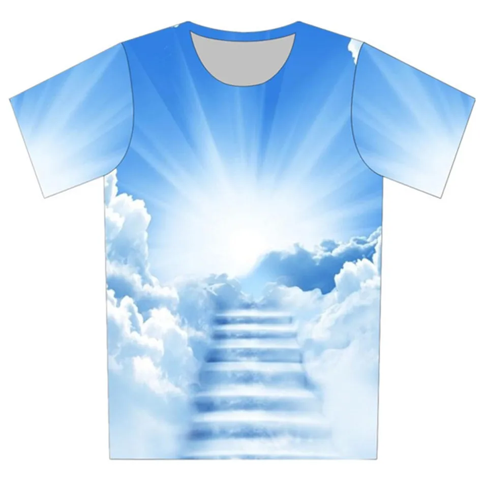 

Joyonly 2018 Summer Children Space Galaxy 3D T-shirt STAIRWAY TO HEAVEN Funny T shirt Boys Girls Cool Tops Tees 4-20 Years Old
