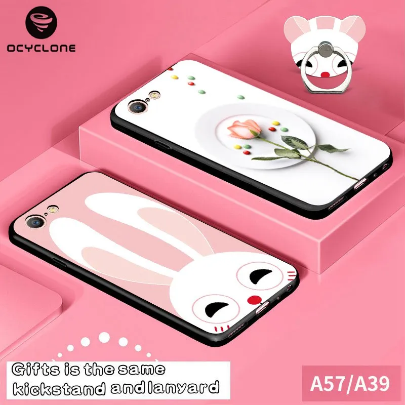 Милый чехол с рисунком для OPPO A39 и A57 подарки подставка ремешок модный силиконовый