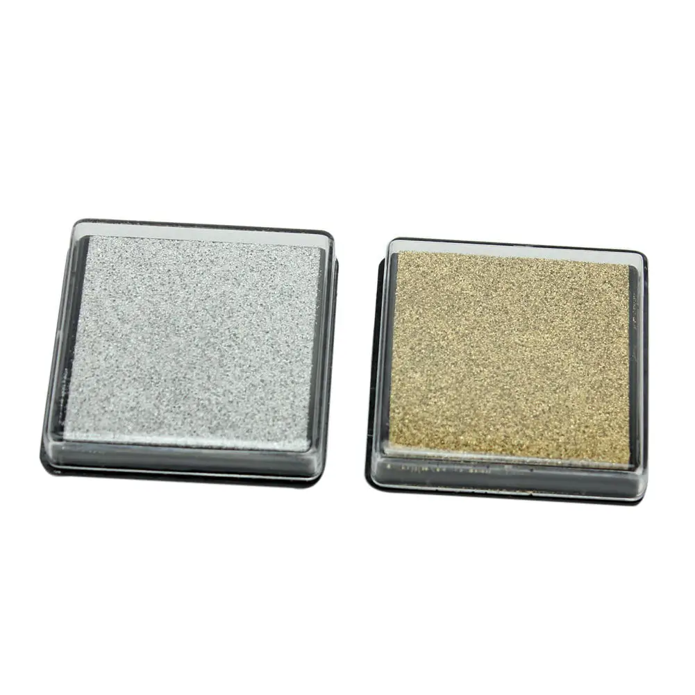 2 шт./компл. губка Мини Золотой и Серебряный кубик Inkpad сделай сам чернильная