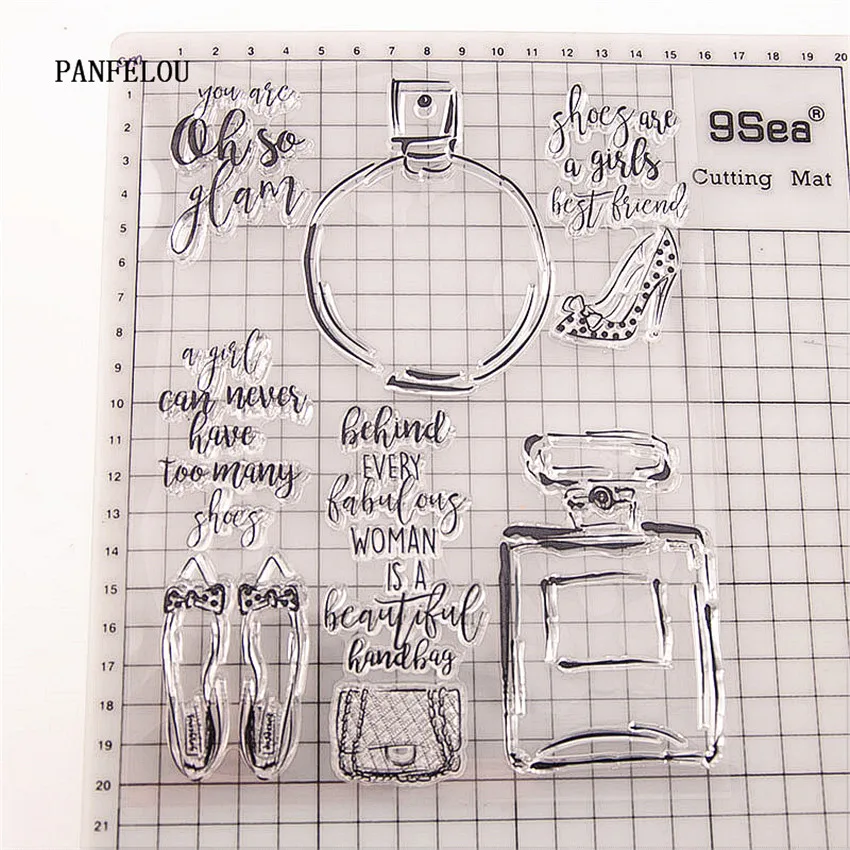 PANFELOU Романтический парфюм бутылочные прозрачные силиконовые резиновые наклейки
