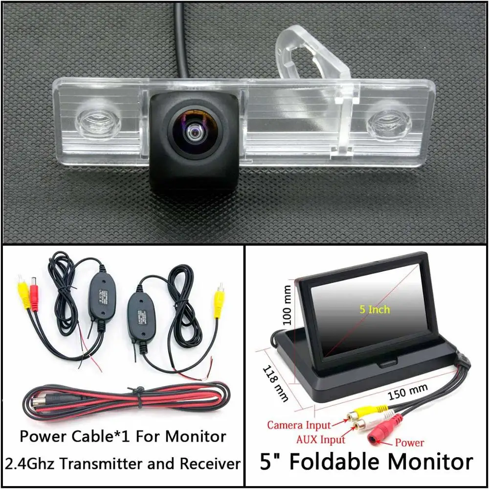 C Wireless 5 inch F 175 градусов HD камера заднего вида для Chevrolet epic/lova/Aveo/Captiva/Cruze/lacetti автомобильный монитор парковки водонепроницаемый - Название цвета: C Wireless 5 inch F