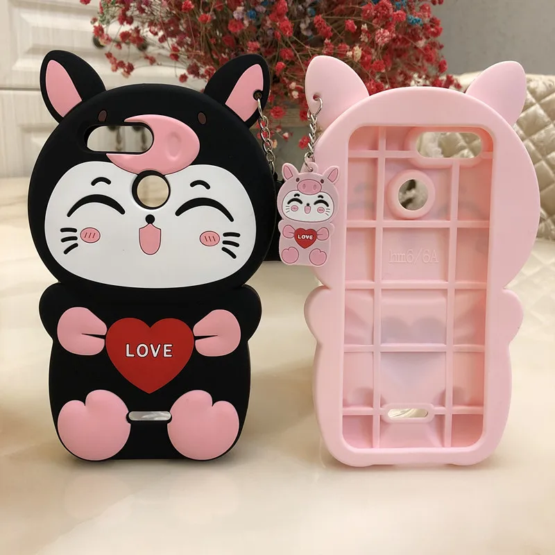 Для Xiaomi Redmi 6 6A 3d-силикон Love Cat мультяшный мягкий чехол для сотового телефона Xiaomi Redmi 6A 6 A 5,45 дюймов