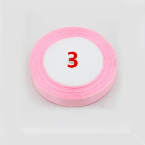 Pink 25 мм, 1890 метров, шелковая атласная лента, украшение для свадебной вечеринки, пригласительная открытка, подарочная упаковка, рождественские принадлежности для скрапбукинга Riband - Цвет: Pink