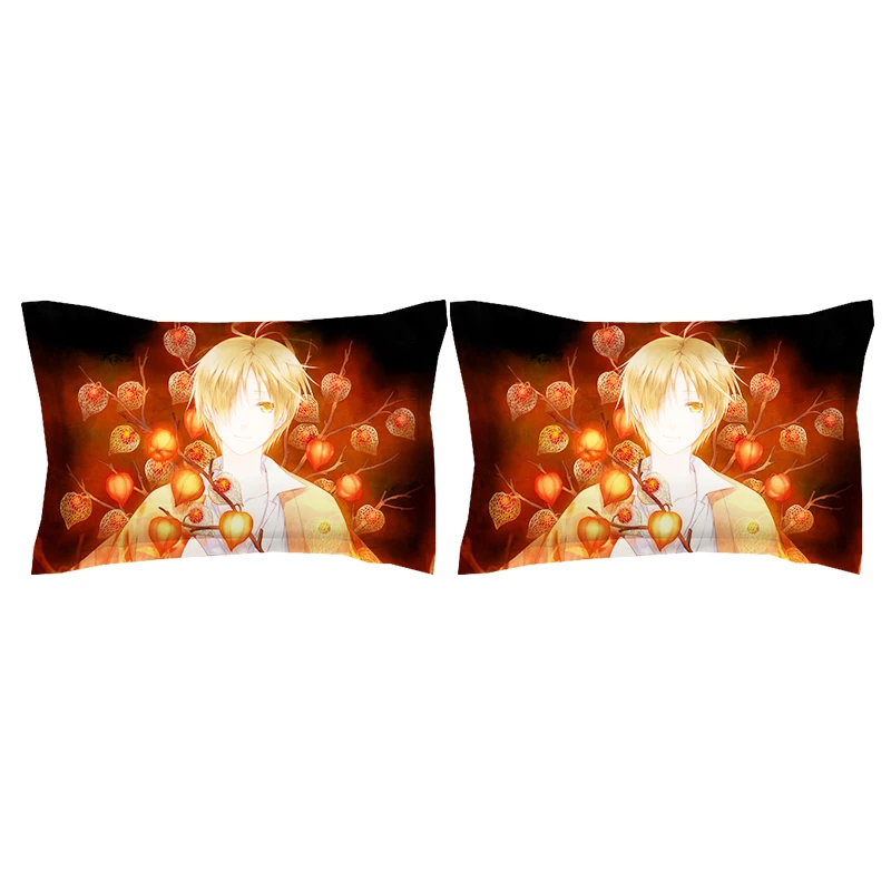 Japanese style bedding set Boy and cat flower picture Comic bedclothes quilt cover soft cute duvet comfortable pillowcases | Дом и сад