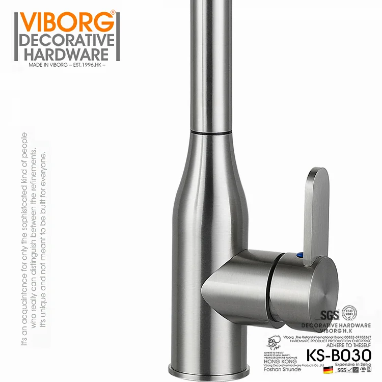 Смеситель для кухонной раковины VIBORG Deluxe SUS304 из нержавеющей стали без свинца с