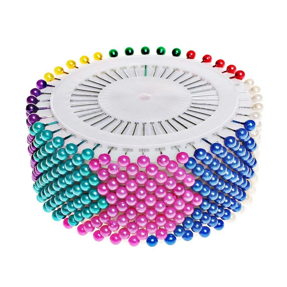 200 шт. швейные булавки цветным жемчугом головки шпильки прямое лоскутное шитье