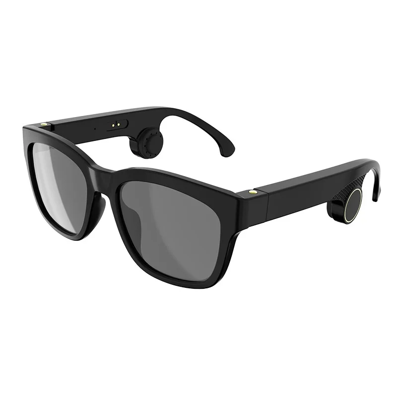 Black frame and lens Reotgtu G2 Модная красочная гарнитура с костной проводимостью Bluetooth солнцезащитные очки поляризованные умные очки Спортивные Беспроводные наушники pk G1 - Color: Black frame and lens