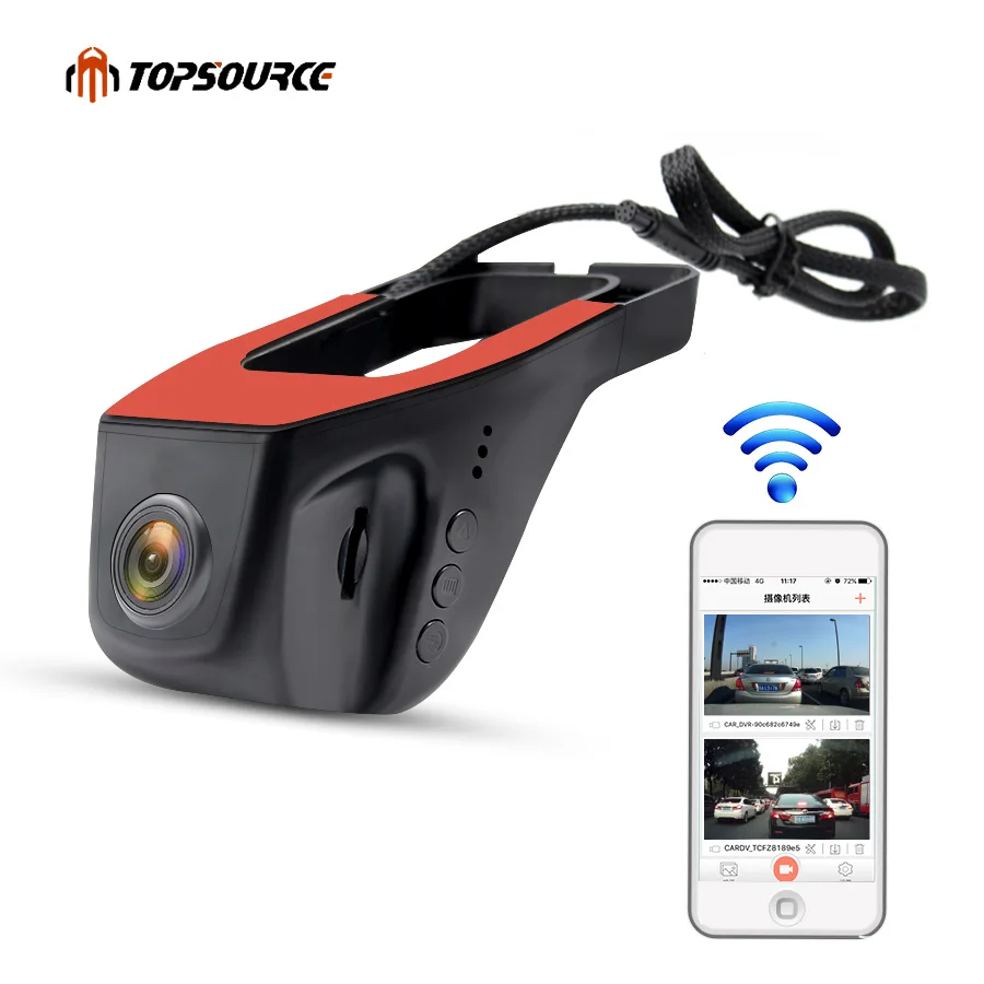 Topsource Novatek 96655 широкоугольный мини скрытый HD wifi Автомобильный видеорегистратор