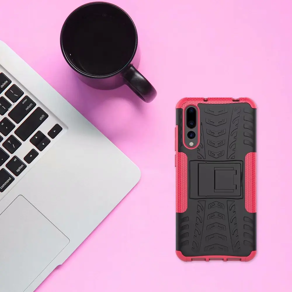 Original Armor Back Cover Case For Huawei P20/P20 Lite PC+TPC Shockproof Rugged Kickstand Cases P20 Pro Bracket Shell |