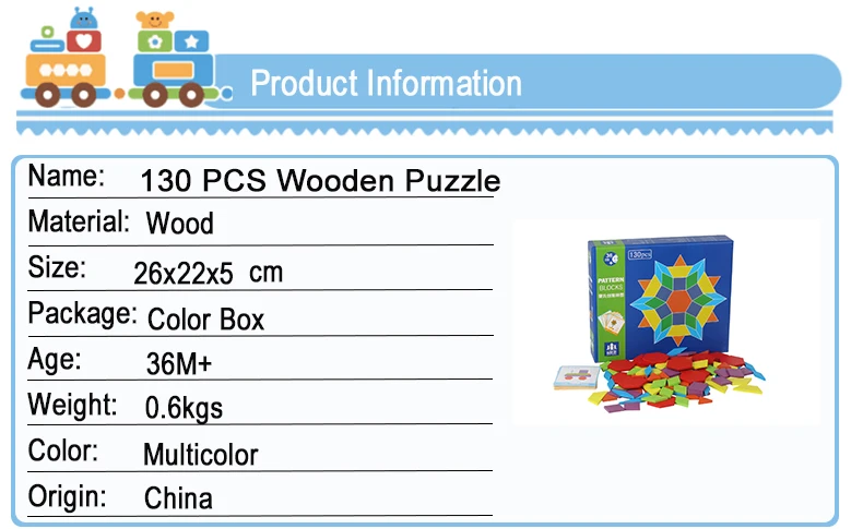 Logwood 130 шт. деревянные головоломки игры Монтессори обучающие игрушки для головоломка для детей Обучающие деревянные развивающие игрушки