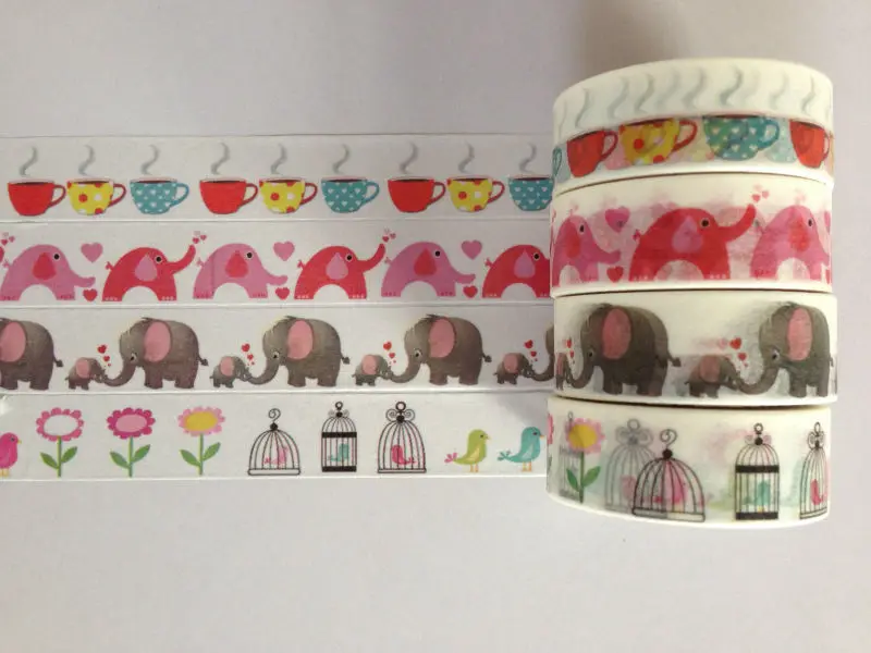 Набор декоративного скотча Васи 100 pc Оптовая продажа из Китая рисовая бумага