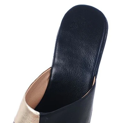 Женские босоножки из воловьей кожи с открытым носком на толстом каблуке|open toe