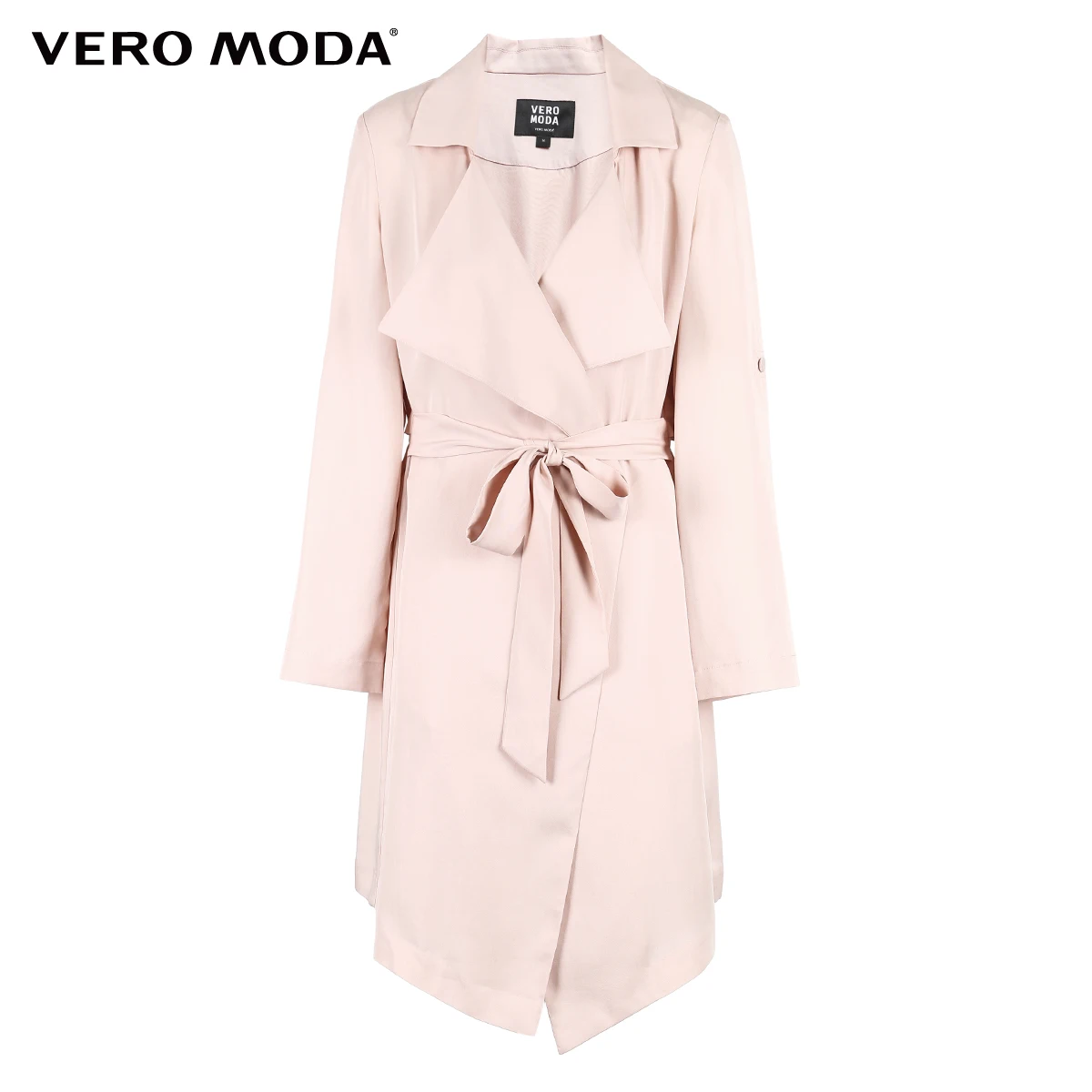 Vero Moda Женские OL стиль лацкан драпировки удлиненная ветровка | 318321513