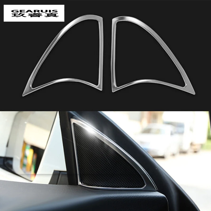 

Car styling Speaker decorative frame High pitched loudspeakers trim sticker for Mercedes Benz CLA C117 Auto Interior Accessories