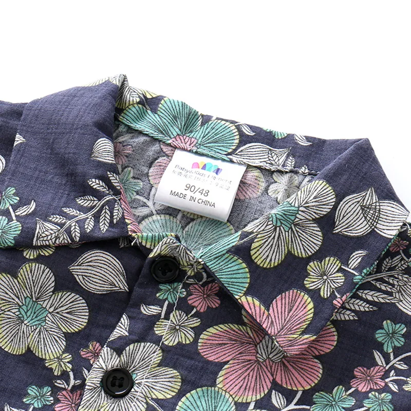 Для маленьких мальчиков shirt2019 летняя Гавайская Стиль рубашка для модная футболка