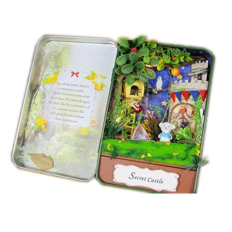 Doll House Diy miniaturas 3D Wooden Puzzle miniature Dollhouse Furniture Birthday Creative Gifts Toys Dolls Secret castle|doll house|doll house