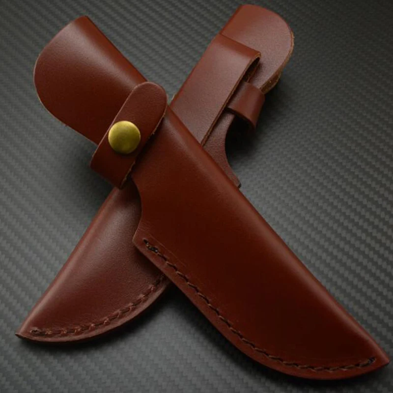 Уличный чехол из воловьей кожи с прямым ножом футляр коричневым ножом|Ножи| |