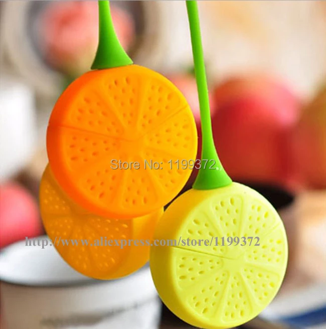 200 шт./лот Силиконовый Фильтр в форме лимона ситечко для заваривания чая