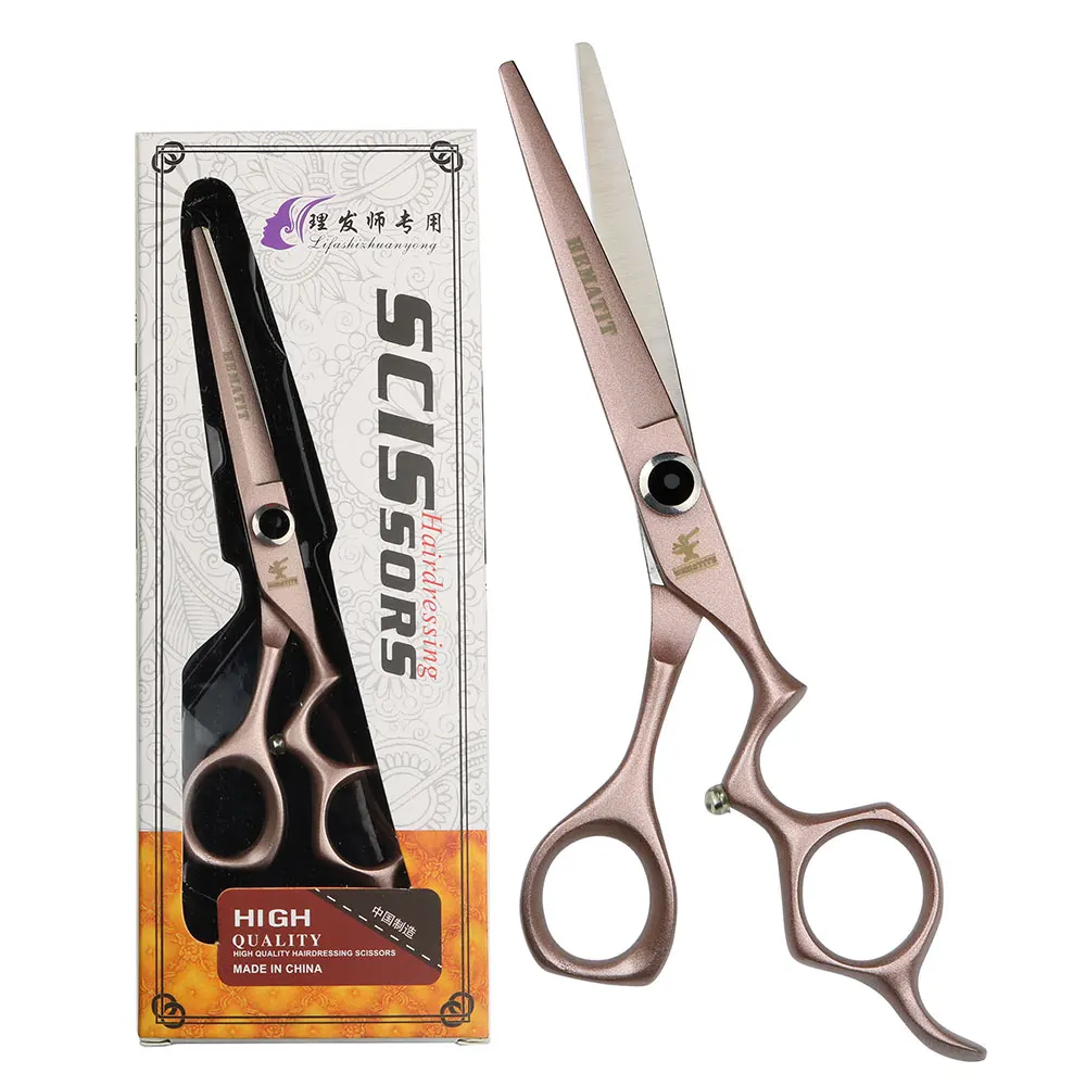 Парикмахерские ножницы 6 дюймов и 7 440C розовое золото плоские тонкие