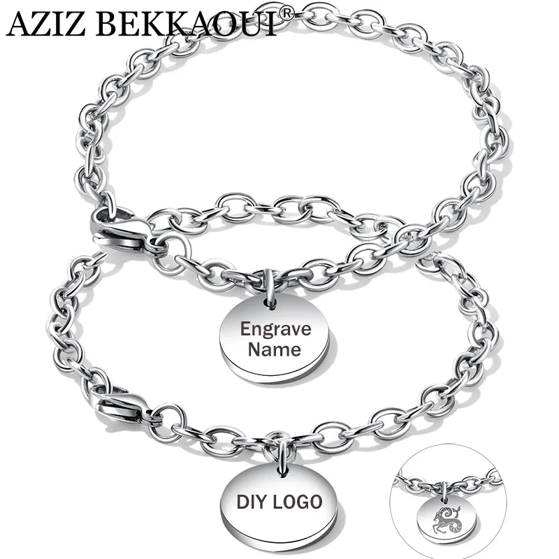 Браслеты женские и мужские из нержавеющей стали с гравировкой|Именные браслеты| |