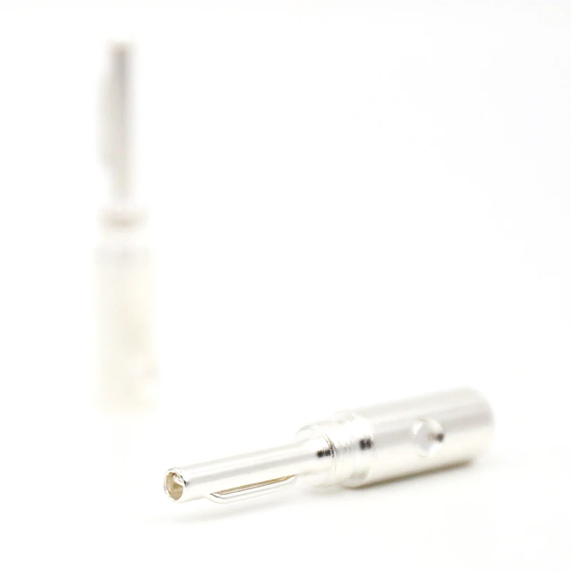 8 шт./лот посеребренный Банановый штекер Адаптер банан серебряные соединители