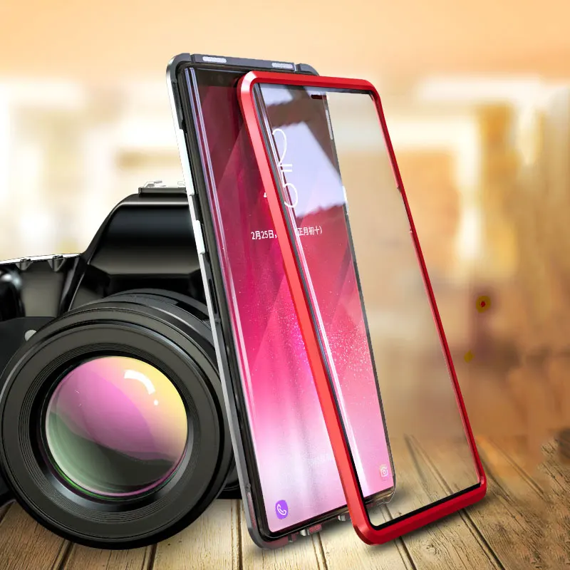 Передняя и задняя стеклянная Магнитная Крышка для samsung Galaxy S9Plus чехол 360 Роскошный