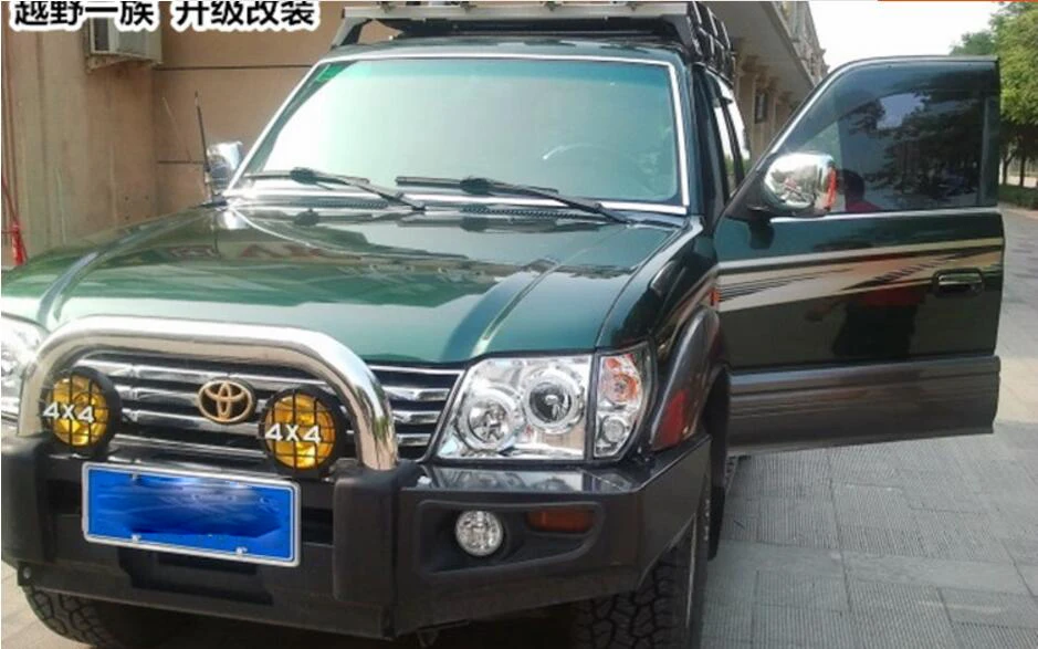 Черный/серебристый один комплект Cruiser FJ90 LC90 FJ90 Prado 3400/2700 1998-2002 фары лампы ангельские глазки автомобильные аксессуары