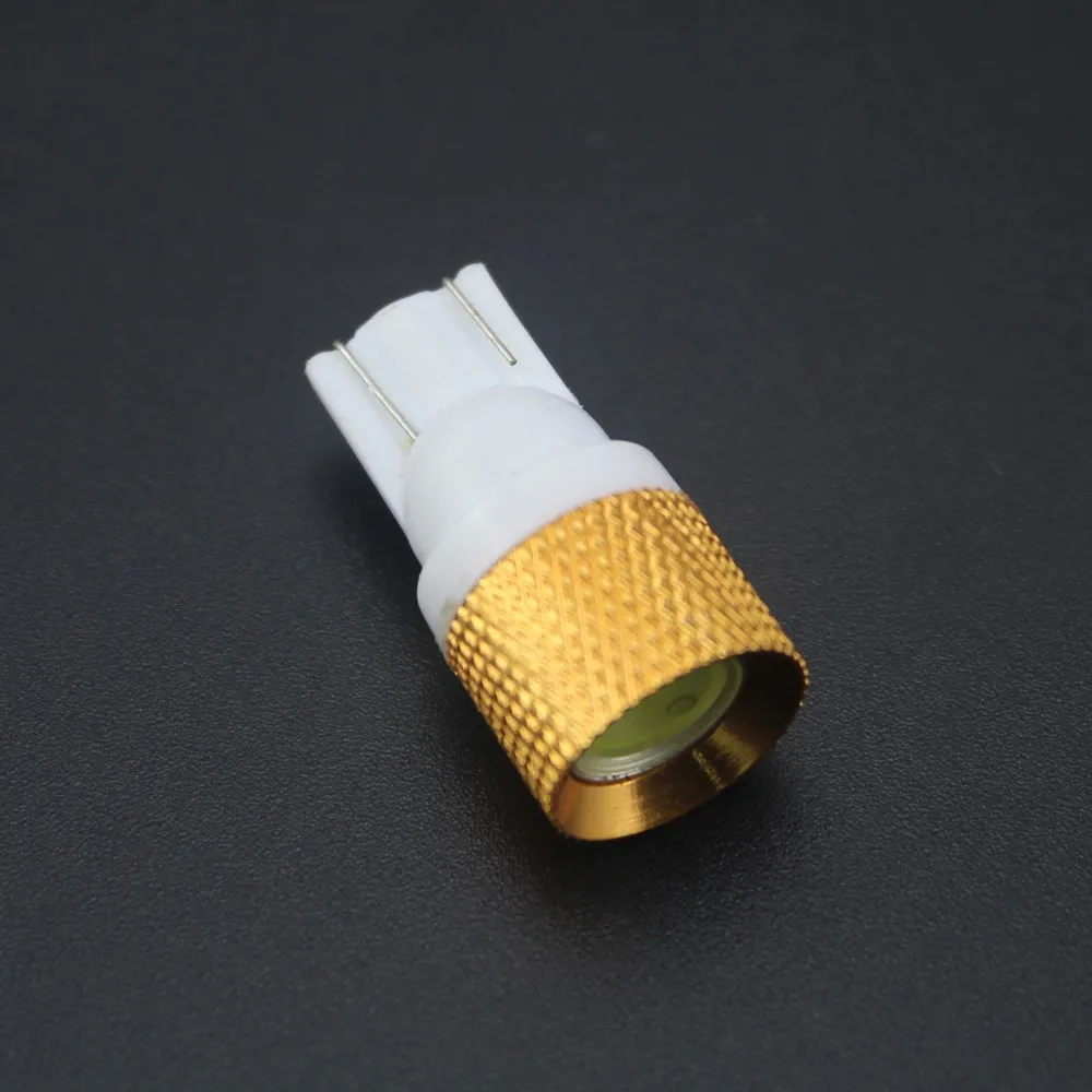 2PCS T10 1.5W 1Chip Gold Instrument Lights Auto Indicator Lamps Car Wedge 194 259 280 Side Reading Light Free shipping | Автомобили и