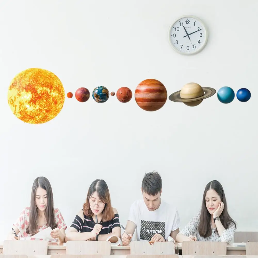 Солнечная система planet personality 3D настенные наклейки для гостиной украшения спальни