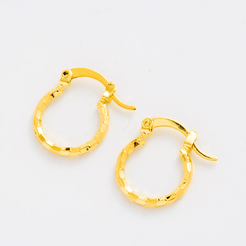 Серьги золотого цвета украшения круглые весенние серьги для женщин и девушек