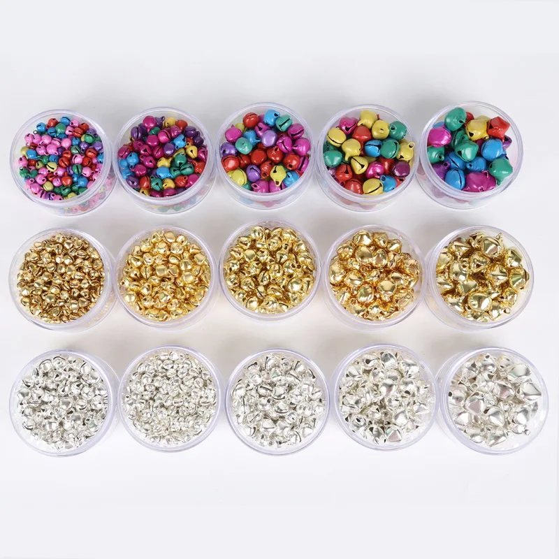 

Hot sale!! 50-300pcs/Lot Many Color Jingle Bells For DIY Make Jewelry Bracelet Necklace Earring Selectable Size6/8/10/12/14mm