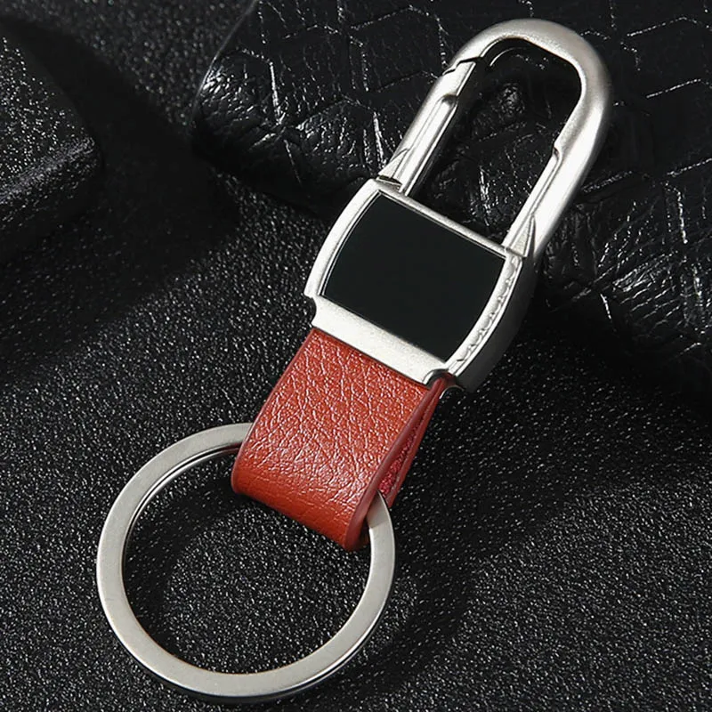 Металлические кожаные брелки для мужчин автомобильные аксессуары деловой