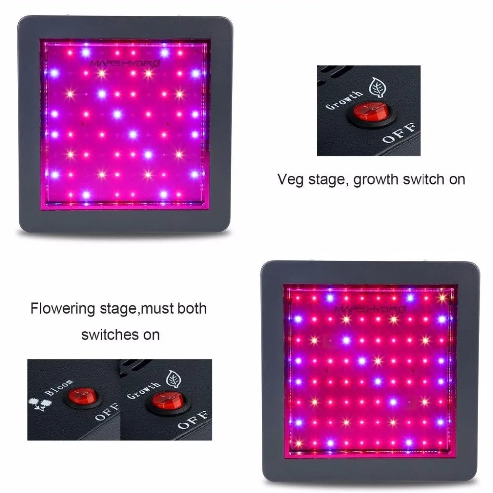 MarsHydro Mars II 400 Вт полный спектр LED Grow Light гидропоника лампа для комнатной теплицы|led