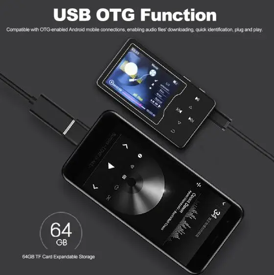 Mp3 плеер RUIZU D08 8 + 16 ГБ 2.4in HD с большим цветным экраном|MP3-плееры| |