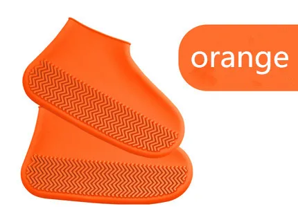 Orange Силиконовые уличные Нескользящие водонепроницаемые бахилы; портативные непромокаемые сапоги; непромокаемая обувь для мужчин и женщин; подростковые противоскользящие бахилы - Цвет: Orange