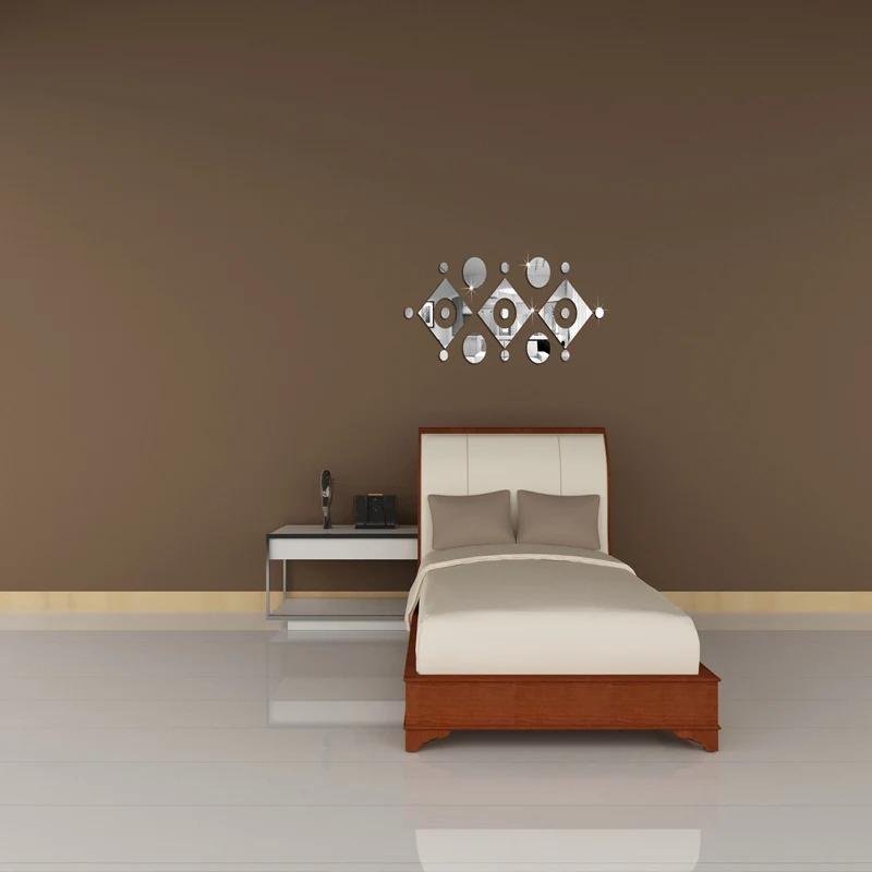 Новая распродажа зеркальные акриловые настенные часы для домашнего декора