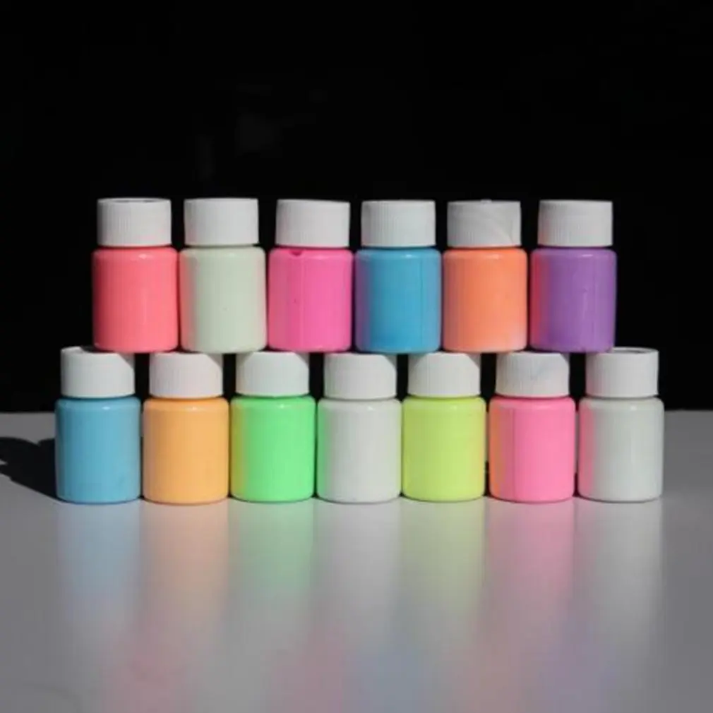 

Random Color DIY Top Eco Non-toxic Odor Free Waterproof Graffiti Paint Luminous Acrylic Glow In The Dark Pigment Party Walls