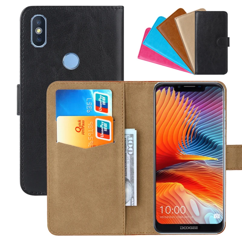 Роскошный чехол Бумажник Для Doogee BL5500 Lite откидной Чехол из искусственной кожи в