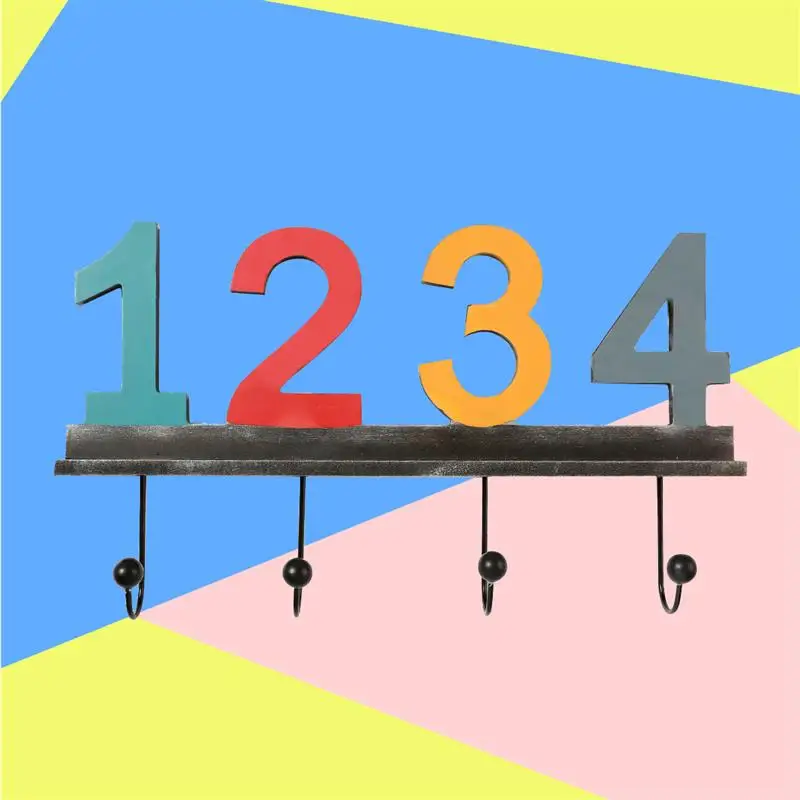 Creative Retro Digital Hooks Dressing Room Clothing Store Number Hook Wall Hanger Storage Organizer Home Decorations | Обустройство