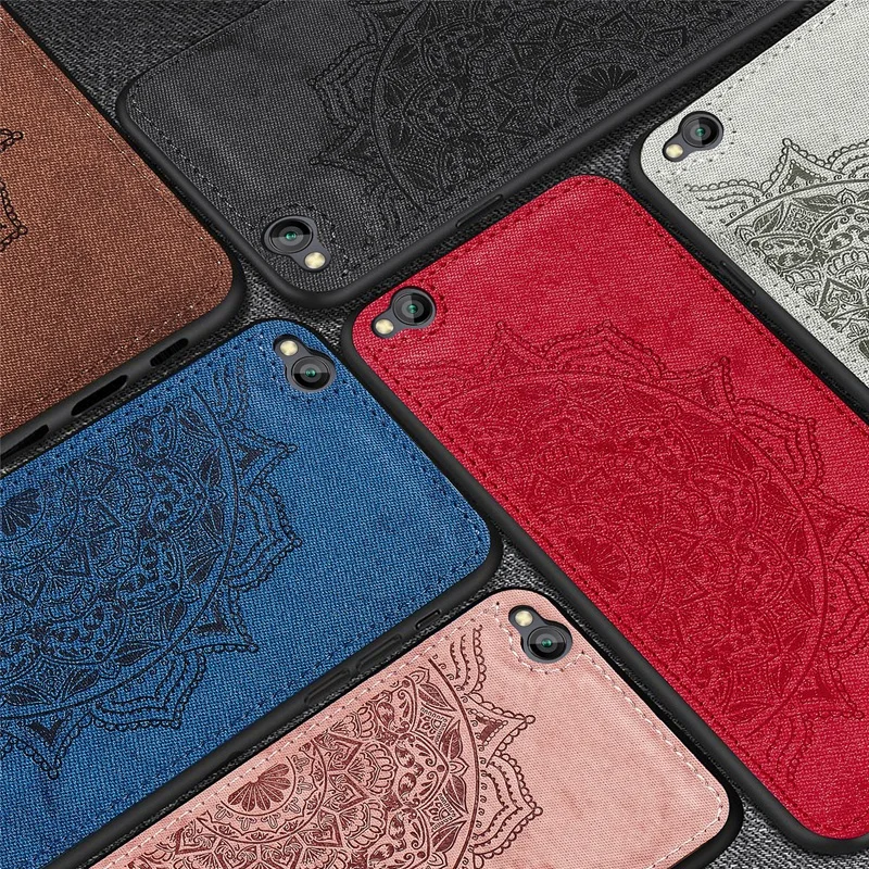 3D Texture Cloth Phone Case For Xiaomi Redmi Go Covers Fabric Soft TPU Silicone for Back Cover with 5.0&quot |
