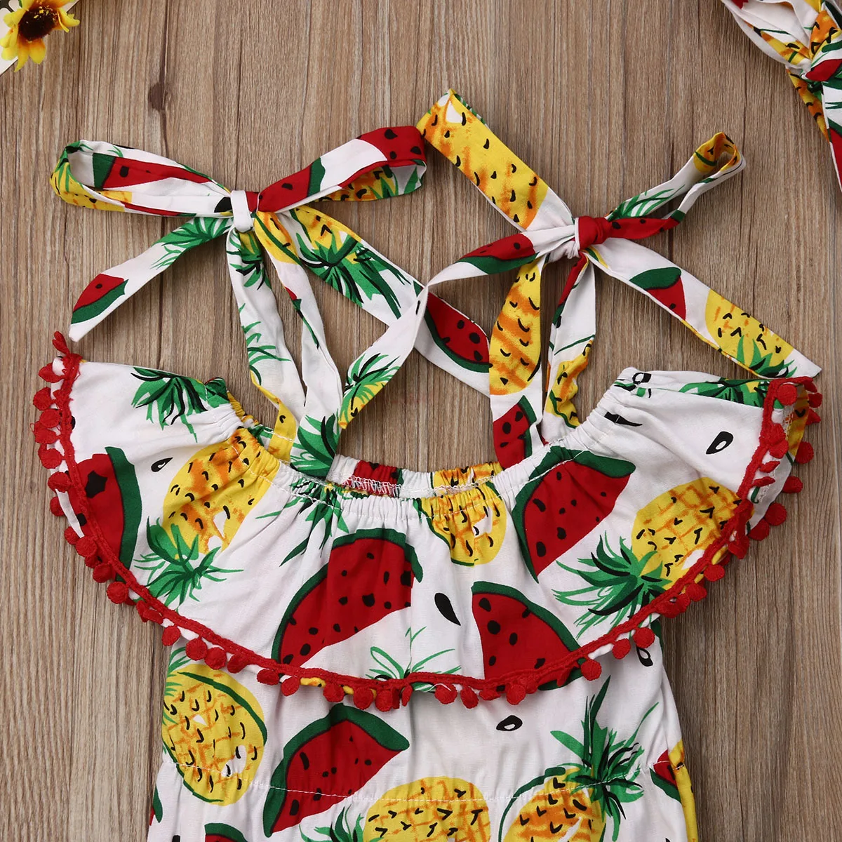 Милые летние боди с цветочным принтом без рукавов и круглым вырезом для